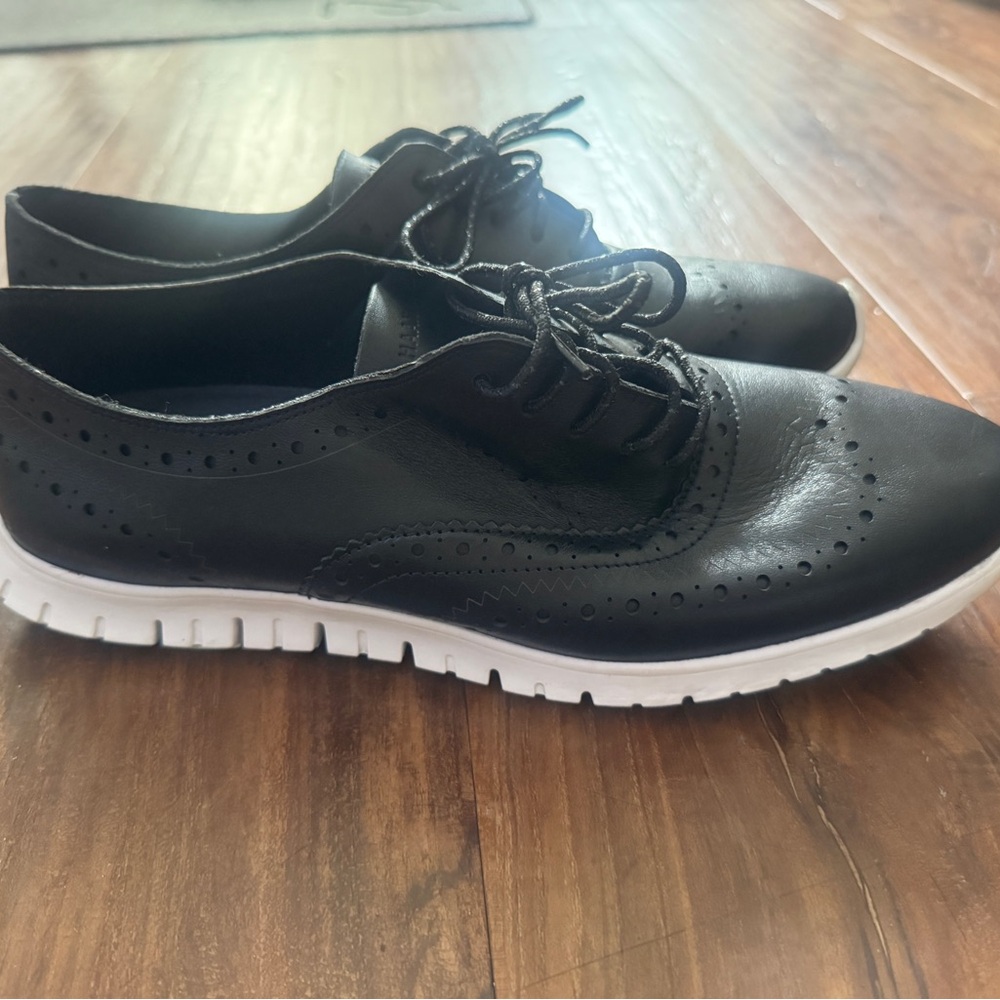 Cole Haan Black and White Women's Loafers